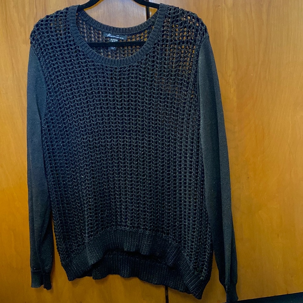 Kenneth Coce Black Knotted Sweater